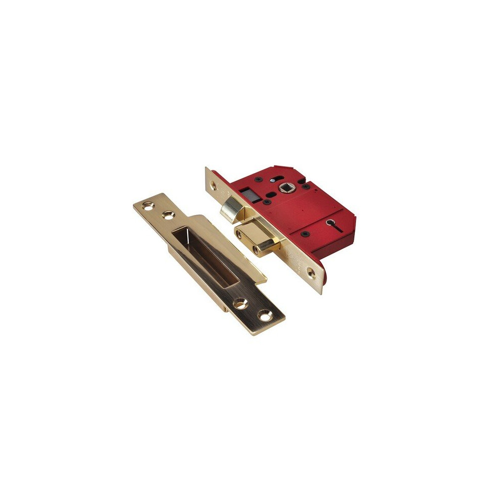 Union Y2200s-Pl-2.5 Strongbolt Bs 5 Lever Mortice Sashlock Satin Brass 68Mm Visi 5011802165441