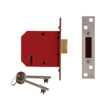 Union Y-2101-SC-3.00 5 Lever Mortice Deadlock Satin Chrome Finish 77.5mm 3in Visi