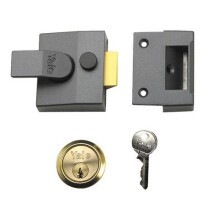 Yale Locks 630085005702 P85 Deadlocking Nightlatch 40mm Backset DMG Finish Visi