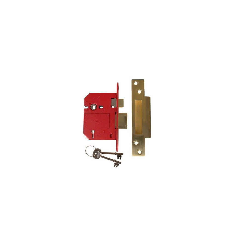 Union Y2200s-Pl-3.0 Strongbolt Bs 5 Lever Mortice Sashlock Satin Brass 81Mm Visi 5011802165458