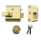Yale Yale P-1-DMG-PB-60 High Security Double Locking Nightlatch 60mm Brass Cylinder Grey Case 1