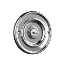 Byron 2207/P1BC Round Wired Bell Push Flush Fit Chrome