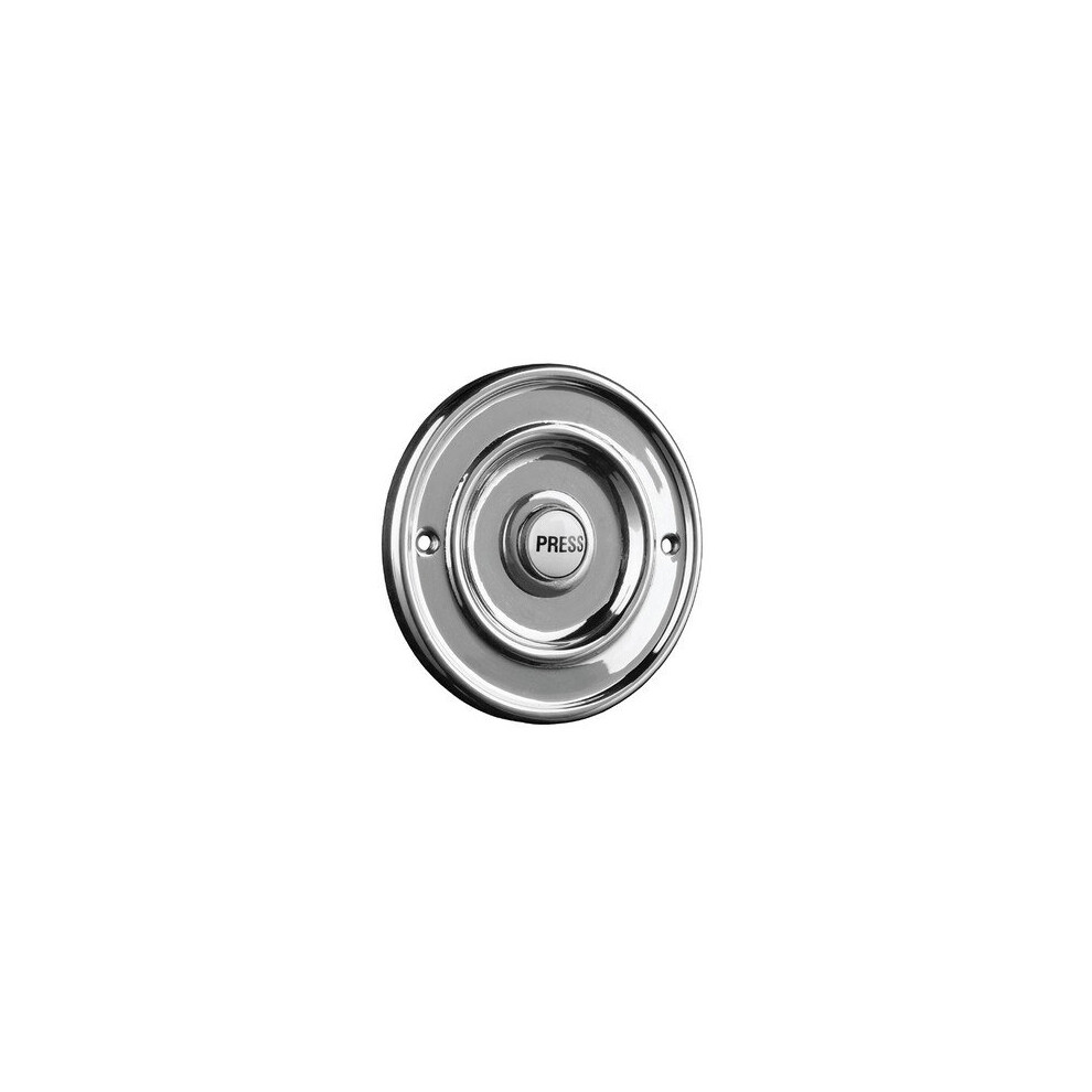 Byron 2207/P1BC Round Wired Bell Push Flush Fit Chrome