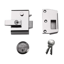 Yale P-2-DMG-PB-40 High Security Double Locking Nightlatch 40mm Brass Cylinder Grey Case