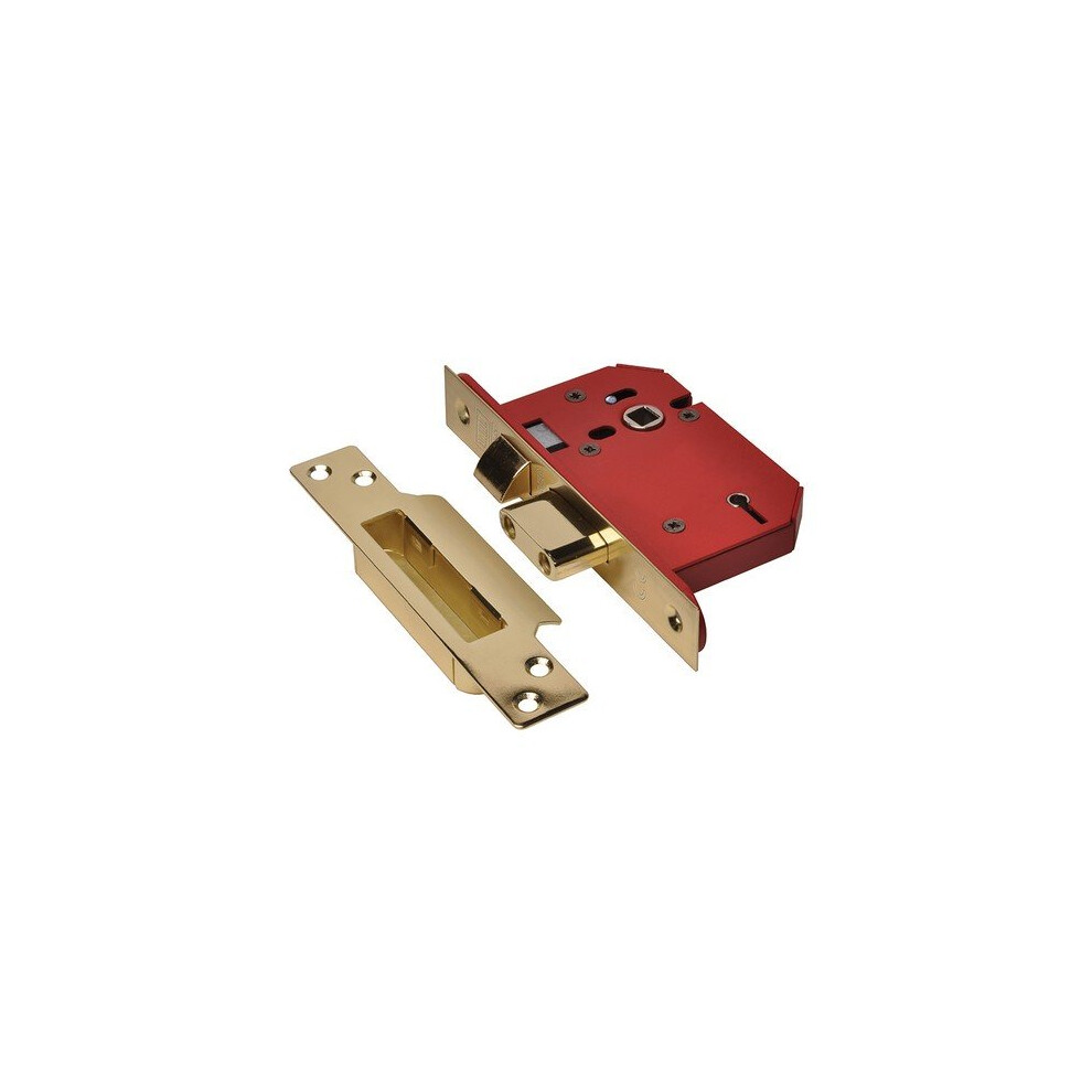 Union Y2205s-Pb-2.5 Strongbolt 5 Lever Mortice Sashlock Polished Brass 68Mm 2.5In Visi 5011802175204