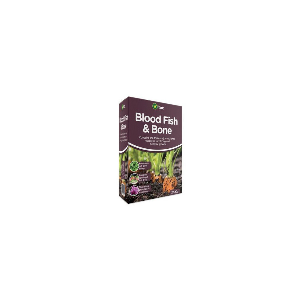 Vitax Blood Fish and Bone 1.25kg (VTX6FB125) - All-purpose fertiliser with potash for strong vegetables, fruit & flowers
