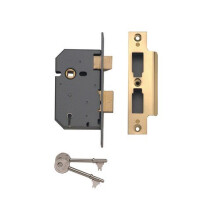 Yale Locks 650550105025 PM550 5 Lever Mortice Sashlock Polished Brass 67mm 2.5in