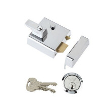 Yale Locks 630002215162 P2 Double Security Nightlatch 40mm Backset Chrome Finish Visi