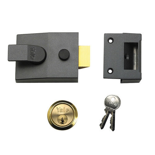 Yale Yale B-89-DMG-SC-60 Deadlocking Nightlatch 60mm Chrome Cylinder Grey Case
