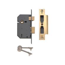 Yale Locks 650550205025 PM550 5 Lever Mortice Sashlock Polished Brass 80mm 3in