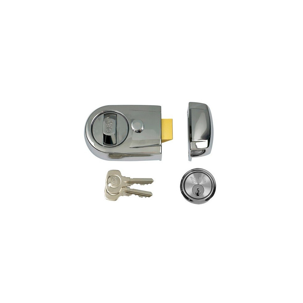 Yale Locks P-Y3-CH-CH-60 Y3 Nightlatch Modern 60mm Backset Polished Chrome Finish Visi