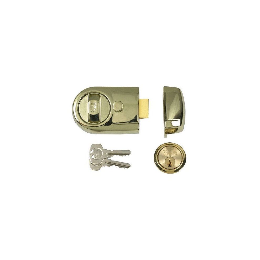 Yale Locks P-Y3-BLX-PB-60 Y3 Nightlatch Modern 60mm Backset Brasslux Finish Visi-image-OPC-PQSTJ5-NEW