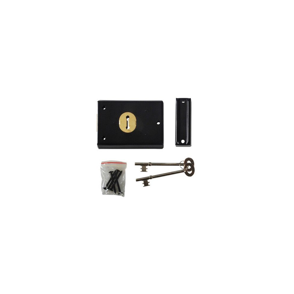 Yale Locks P-402-BK P402 Rim Lock Black Finish 102 x 76mm Visi