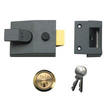 Yale Locks 630089001709 89 Deadlock Nightlatch 60mm Backset DMG Finish Satin Chrome Cylinder Box
