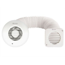 XPL93086AW Simply Silent 100mm Shower Fan Kit - Ultra-Quiet 21 l/s Extraction, External Grille + 3m Duct