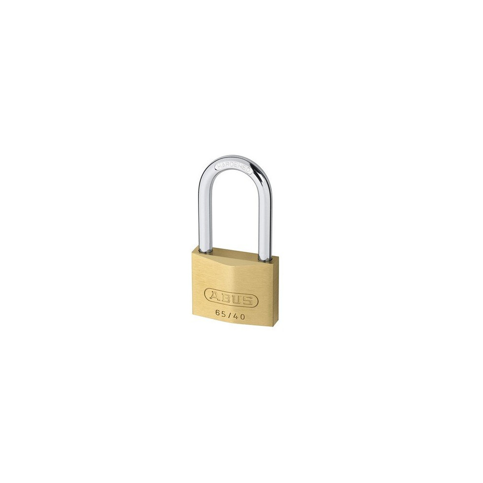 ABUS KA12012 65/40HB40 40mm Brass Padlock 40mm Long Shackle Keyed 6404