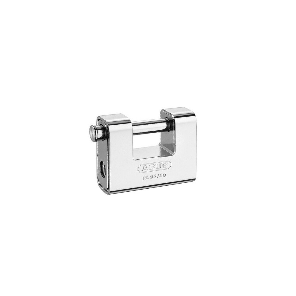 Abus 9280C 92/80 80Mm Monoblock Brass Body Shutter Padlock Carded 4003318352140