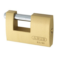 ABUS 8290C 82/90 90mm Monoblock Brass Shutter Padlock Carded