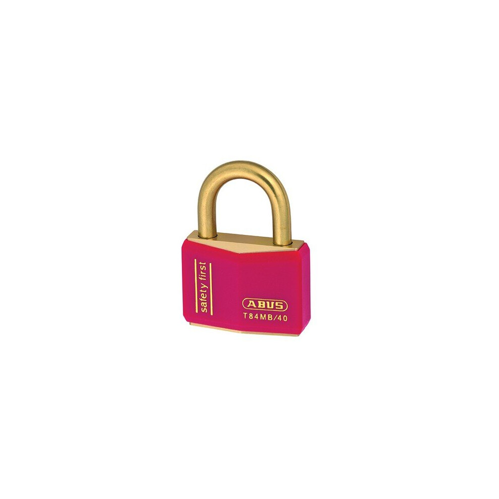 ABUS KA37824 T84MB/40 40mm Red Safety First Rustproof Padlock Keyed 8404