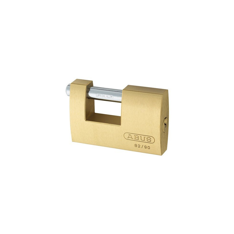 Abus Ka11580 82/90 90Mm Monoblock Brass Shutter Padlock Keyed 8523