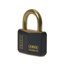 ABUS T84MB40TC T84MB/40 40mm Black Nautic Rustproof Padlock Twin Pack Carded