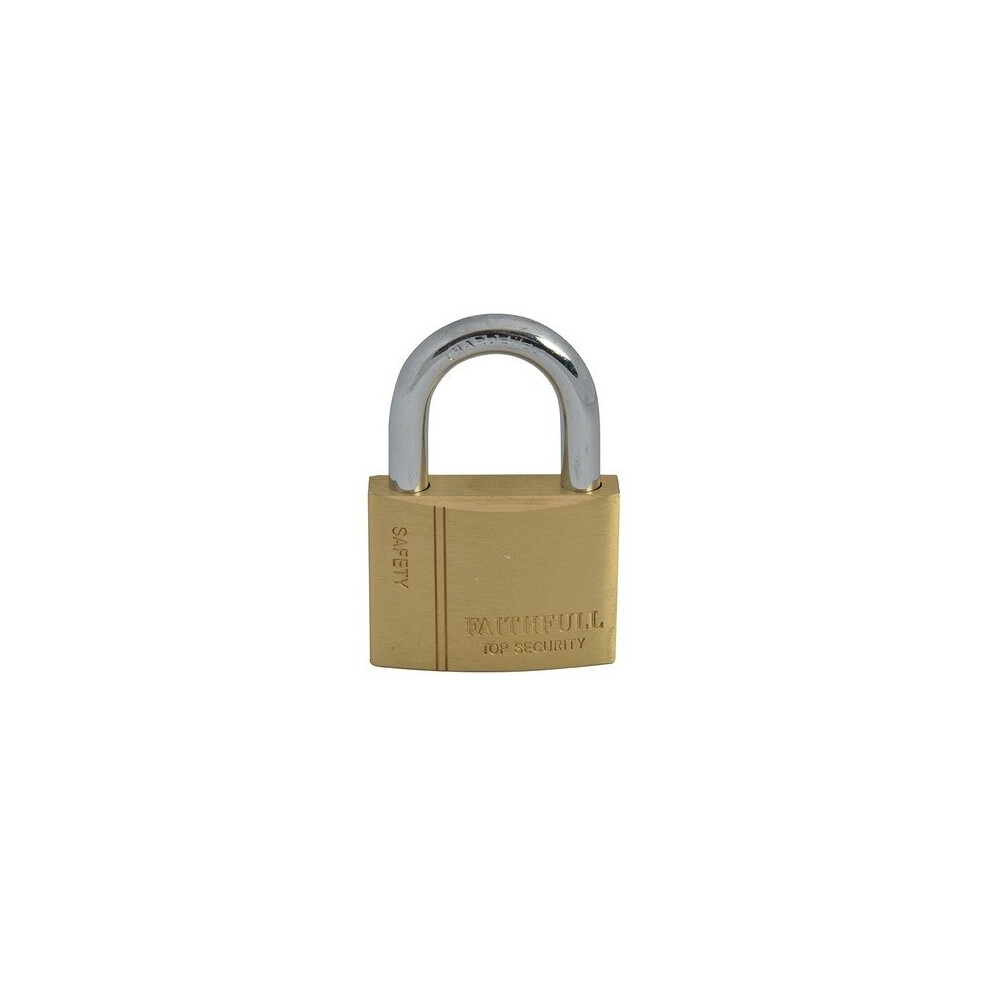 Faithfull Faiplb50 Brass Padlock 50Mm 3 Keys