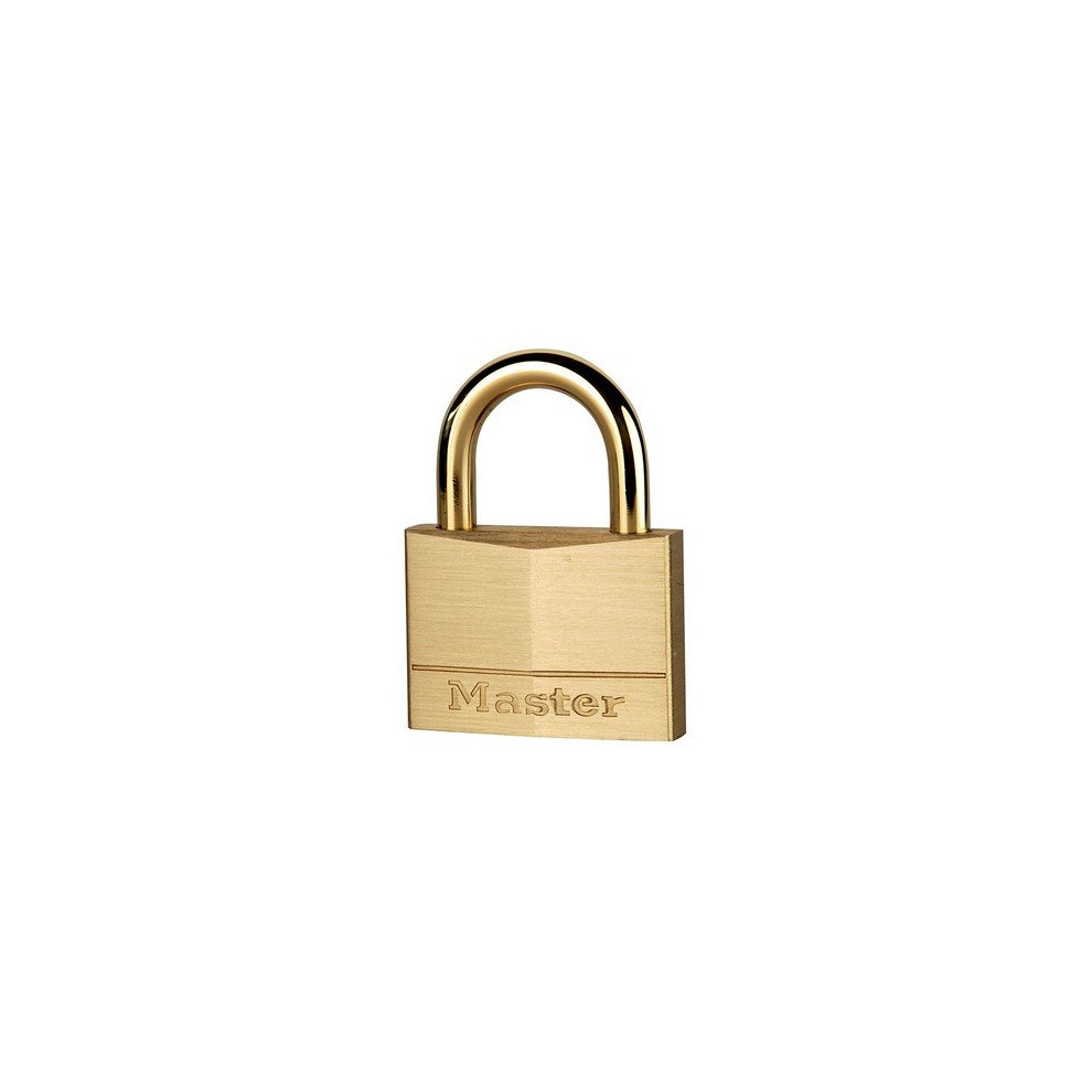 Master Lock 655 Solid Brass 50mm Padlock With Brass Plated Shackle