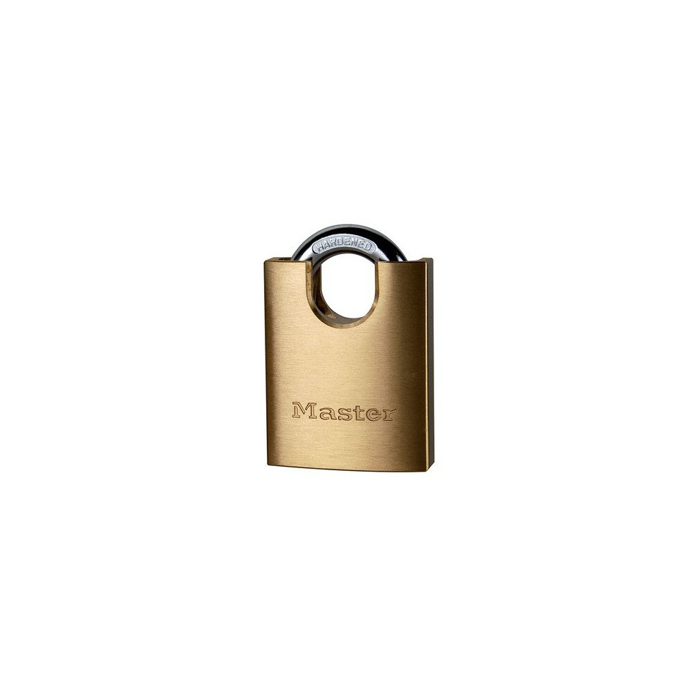 Master Lock 2250 Solid Brass 50mm Padlock 5 Pin Shrouded Shackle