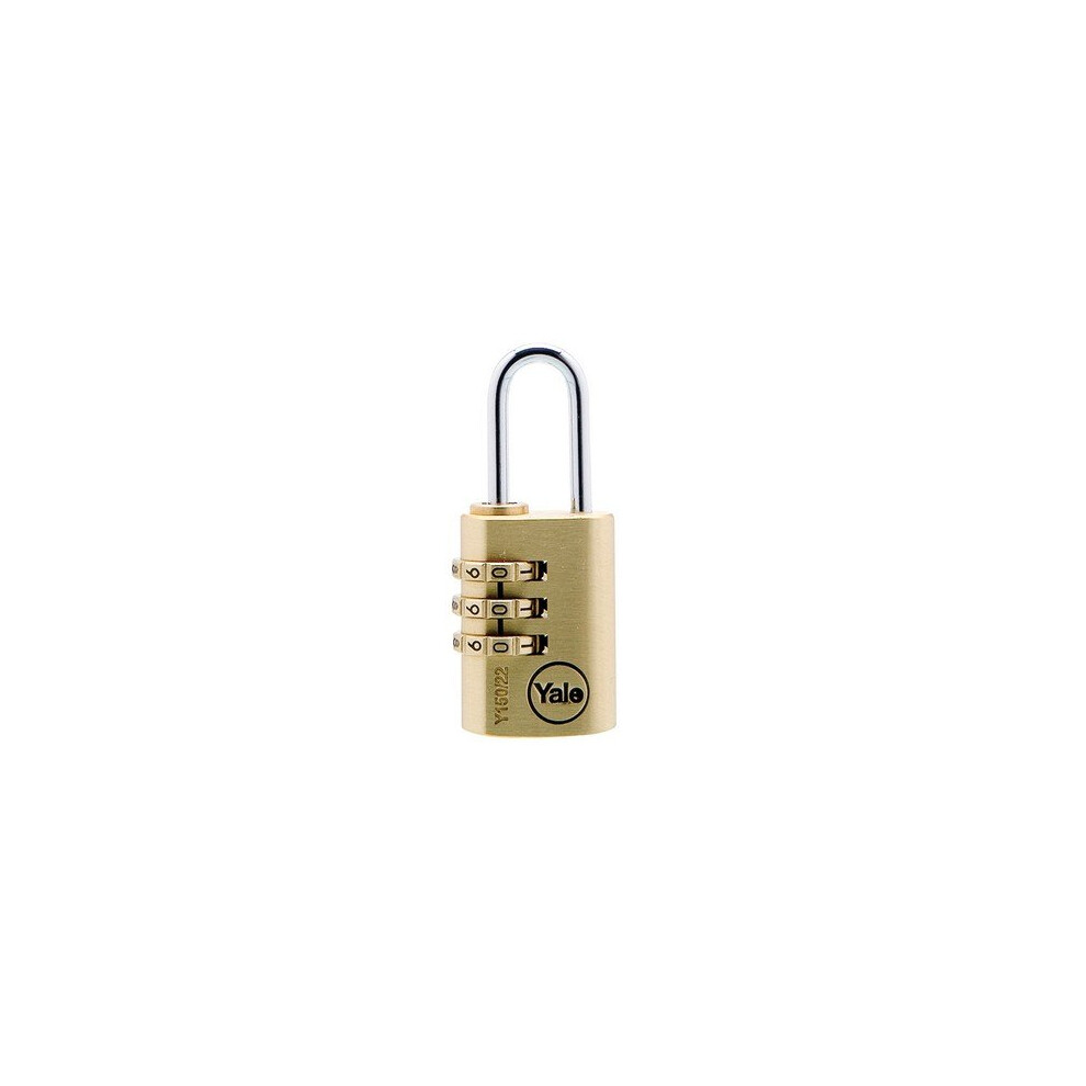 Yale Locks Y150/22/120/1 22mm Brass Combination Padlock