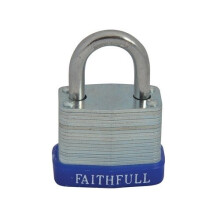 Faithfull FAIPLLAM30 Laminated Steel Padlock 30mm 3 Keys