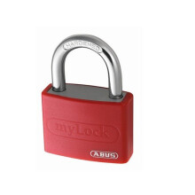 ABUS KA49940 T65AL/40 40mm My Lock Aluminium Padlock Red Body Keyed 6401
