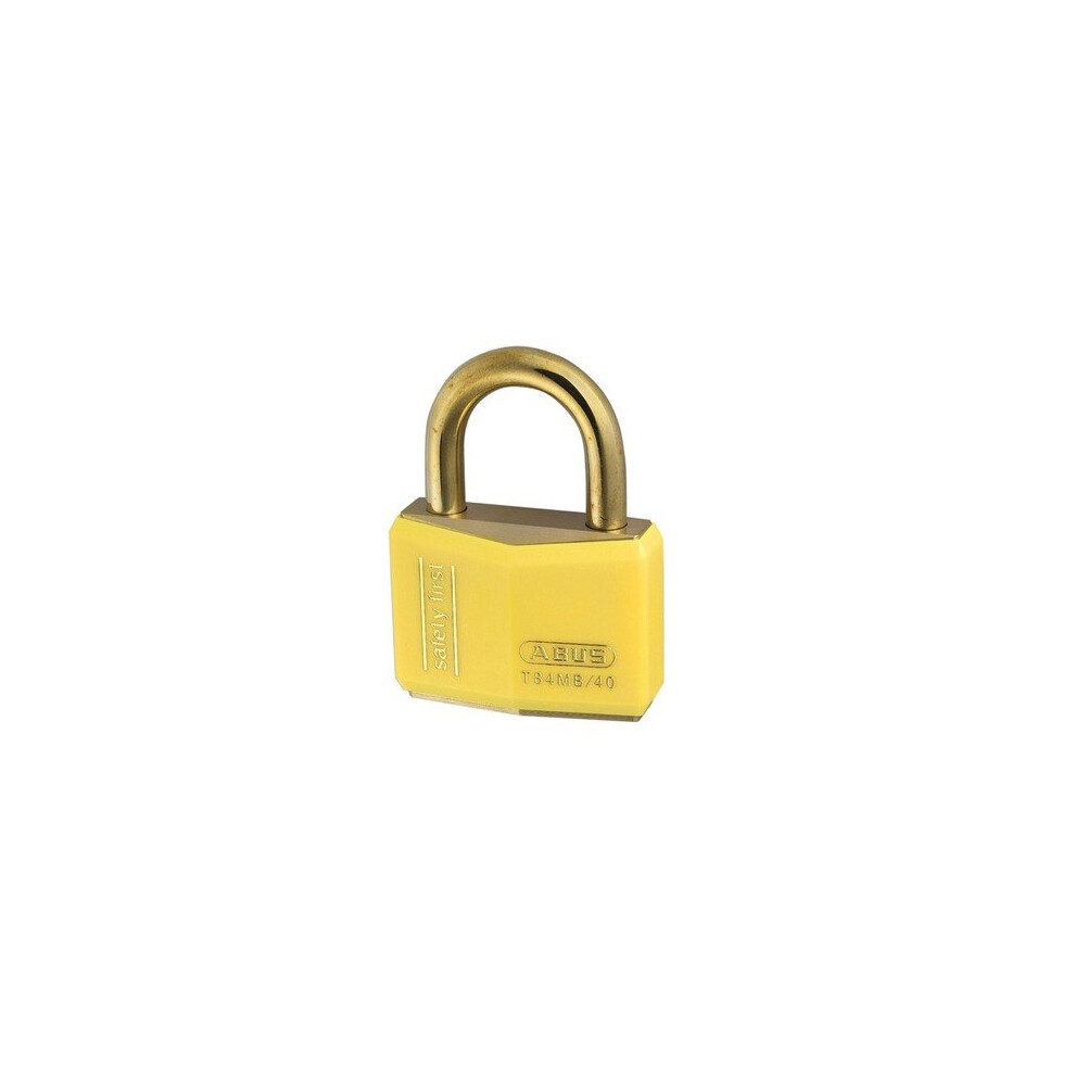 ABUS KA37822 T84MB/40 40mm Yellow Safety First Rustproof Padlock Keyed 8402