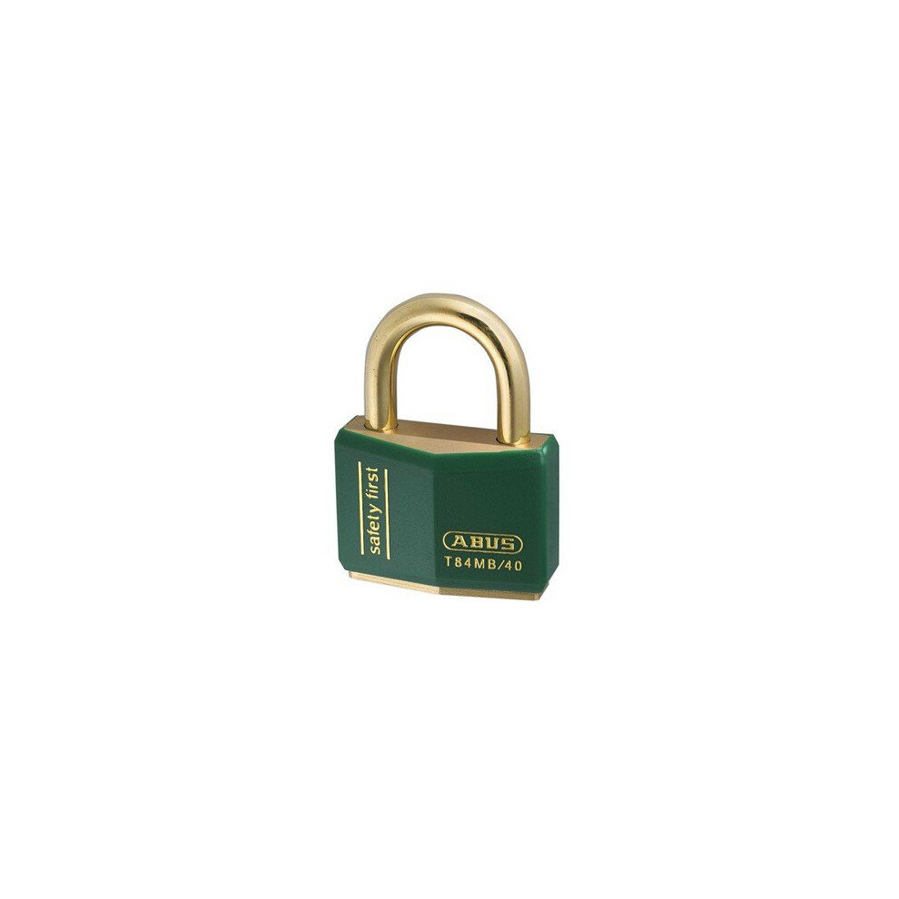 ABUS KA37823 T84MB/40 40mm Green Safety First Rustproof Padlock Keyed 8403