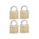 Master Lock Master Lock 130Q Solid Brass 30mm Padlock 4 Pin - Keyed Alike x 4 1