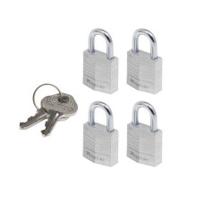 Massieve aluminium kettingen MASTER LOCK 4 sleutels - Diameter van de boog 3 mm - Handig