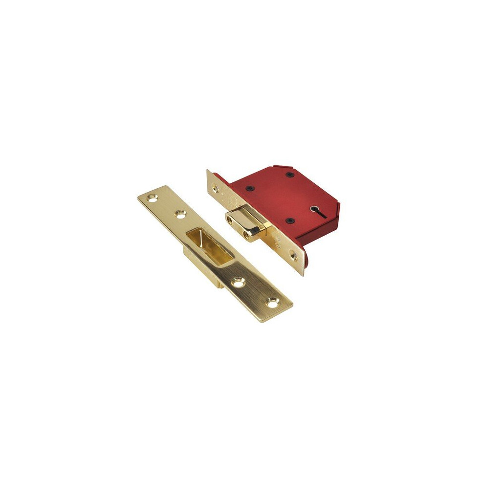Union Y2105s-Pb-3.0 Strongbolt Polished Brass 5 Lever Mortice Deadlock Visi 81Mm 3In 5011802175280