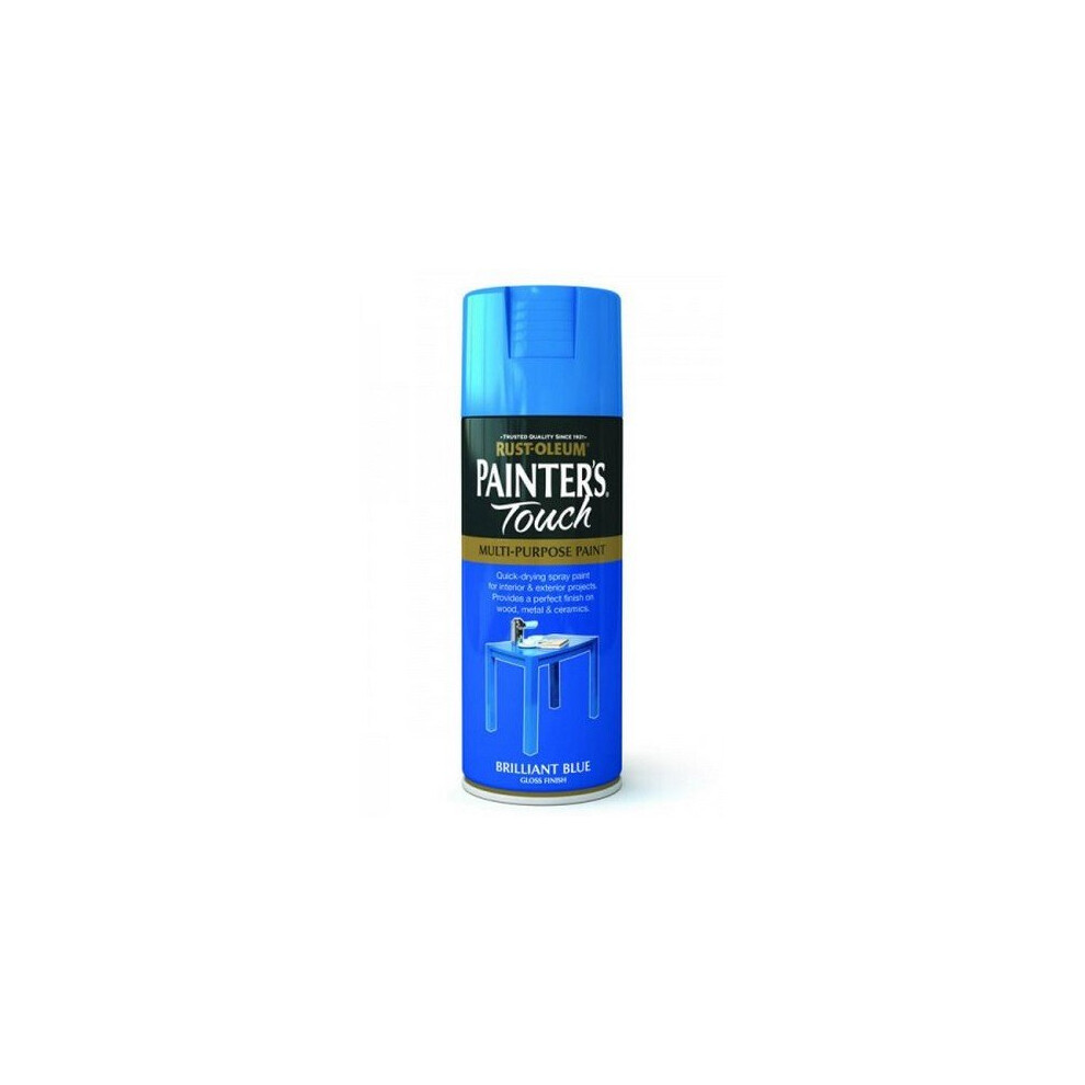 Rust-Oleum AE0040011E8 Painters Touch Brilliant Blue Gloss Multi Purpose Spray Paint 400ml