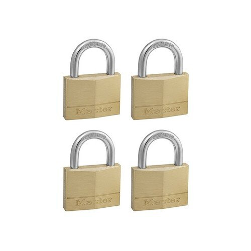 Master Lock Master Lock 150Q Solid Brass 50mm Padlock 5 Pin - Keyed Alike x 4
