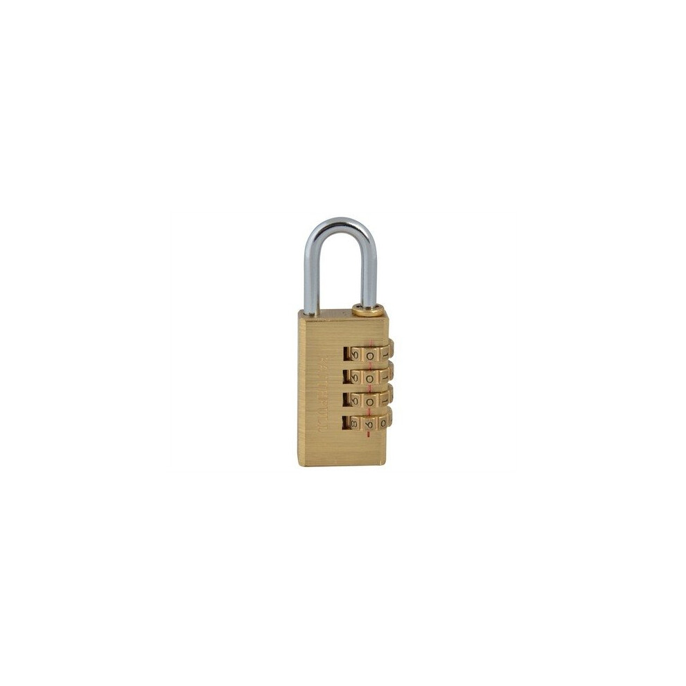 Faithfull FAIPLB28COM Brass Combination Padlock 28mm