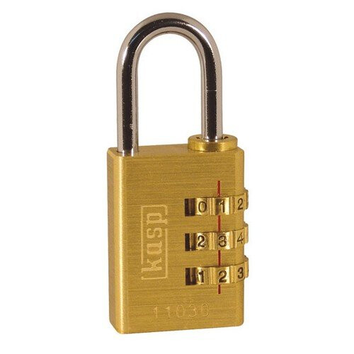 Kasp Kasp K11030D Brass Combination Padlock 30mm