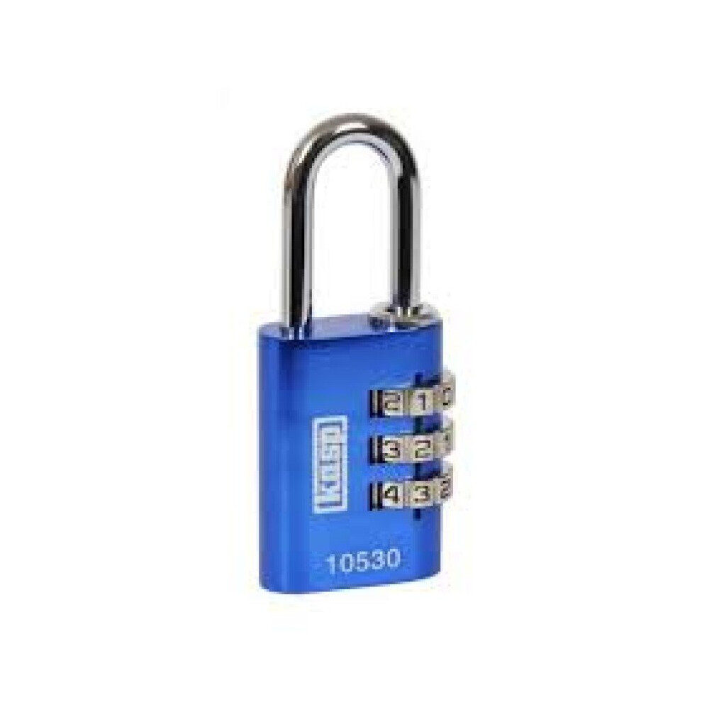 Kasp K10530BLUD Aluminium Combination Padlock 30mm Blue