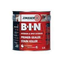 Zinsser ZN7020001C1 B.I.N Primer / Sealer Stain Killer Paint 2.5 Litre