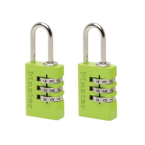 Master Lock Master Lock 7620EURTCOL Aluminium Combination Padlocks 3 Digit Colour 20mm x 2