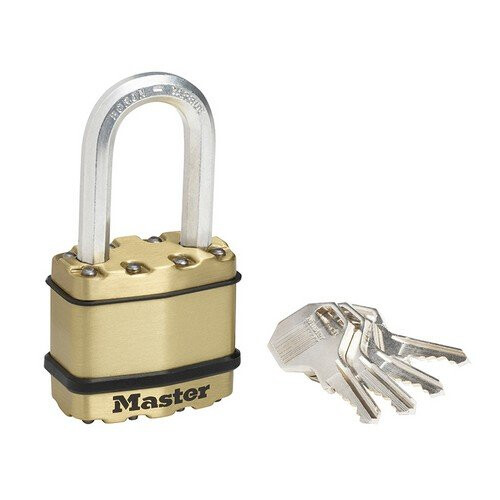 Master Lock Master Lock M1BLF Excell Brass Finish 45mm Padlock 4 Pin - 38mm Shackle