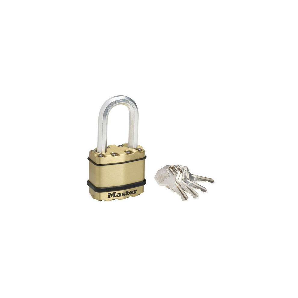 Master Lock M1BLF Excell Brass Finish 45mm Padlock 4 Pin - 38mm Shackle
