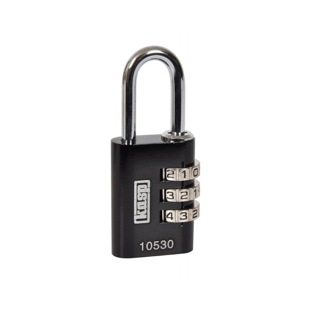 Kasp K10530blad Aluminium Combination Padlock 30Mm Black 5013969904239