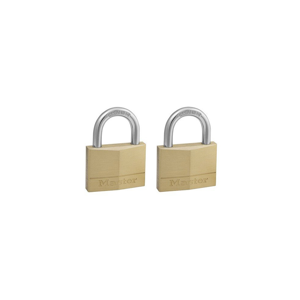 Master Lock 150T Solid Brass 50mm Padlock 5 Pin - Keyed Alike x 2
