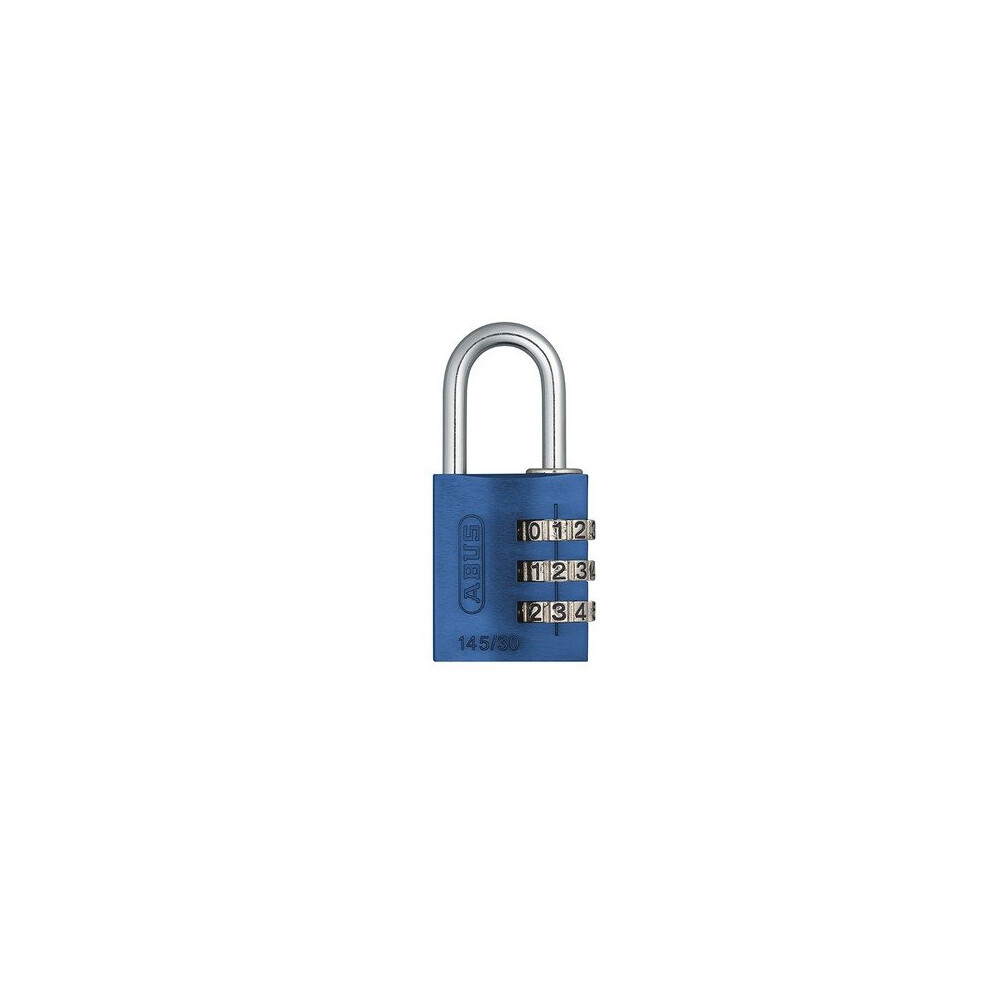 ABUS 14530BLU 145/30 30mm Aluminium Combination Padlock Blue 46577