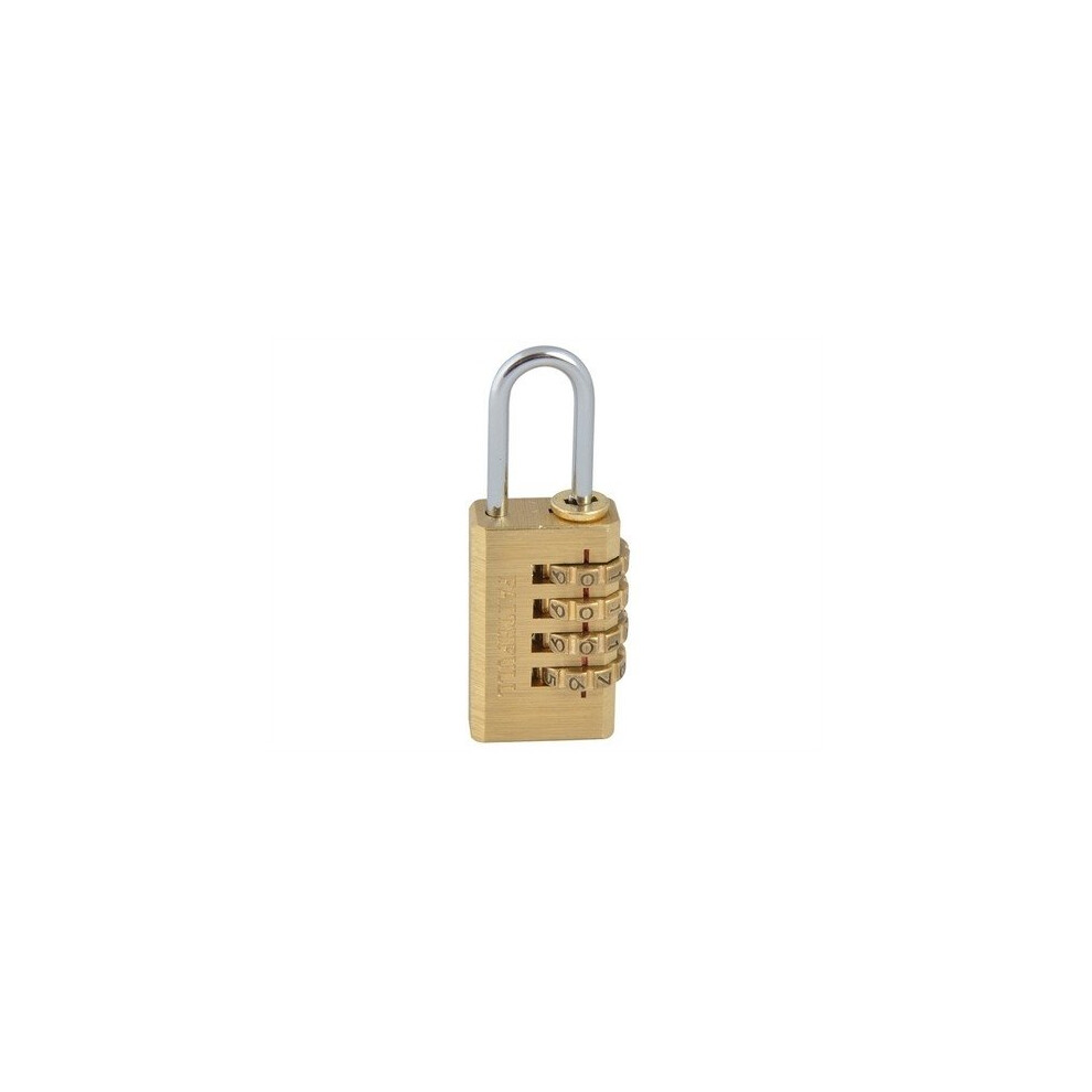 Faithfull FAIPLB20COM Brass Combination Padlock 20mm