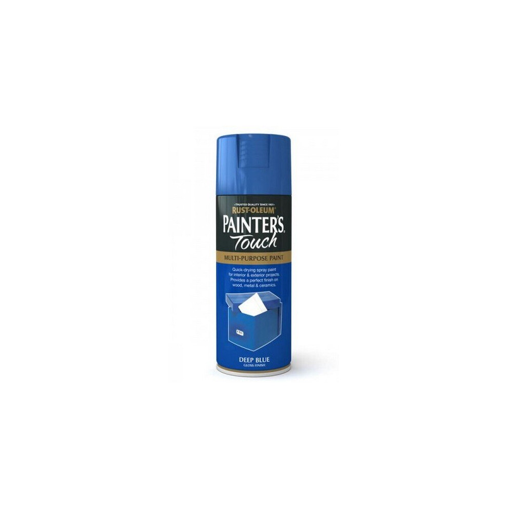 Rust-Oleum AE0040009E8 Painters Touch Deep Blue Gloss Multi Purpose Spray Paint 400ml